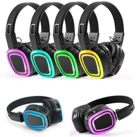 Headset Nirkabel Over-Ear Silent Disco Lipat HiFi Stereo Bass Kaya untuk Pesta Yoga Konferensi OEM Kualitas Tinggi RF890