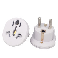 Adaptateur de prise EU de haute qualité, universel vers prise ronde européenne à 2 broches, convertisseur 16A 250V UK AU US vers Schuko