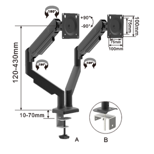 Giá đỡ màn hình máy tính kép, điều chỉnh được, khuyến mãi nóng - Product Image 3