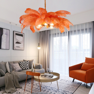 Lampadario di piume rosa decorazione camera da letto <span class=keywords><strong>lampada</strong></span> a sospensione in rame plafoniera Coffee Shop bar Bookshop <span class=keywords><strong>lampada</strong></span> a sospensione - Product Image 5