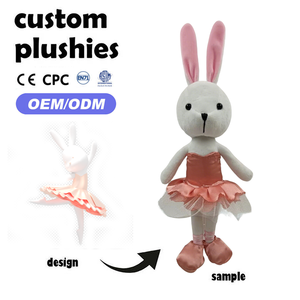 Tùy Chỉnh Thực hiện Dễ Thương Thân Thiện Với Môi Sang Trọng Thú Nhồi Bông Công Chúa Ăn Mặc Ba Lê Gấu Trúc Thỏ Đồ Chơi Búp Bê Cho Món Quà Sinh Nhật - Product Image 3