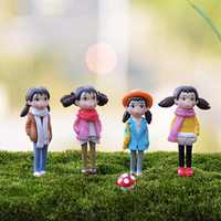 Ensemble de figurines de jardin féerique, miniatures d'anges, filles, artisanat en résine, ornements, gnomes, terrariums de mousse, décoration