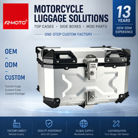 F2-MOTO 85L Top Case Moto en Aluminium, Coffre Arrière Étanche pour Moto, Bagage de Tourisme et Livraison, OEM ODM Personnalisé