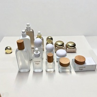 Flacon compte-gouttes de luxe vide pour cosmétiques, en verre doré, 100 ml, pour lotion, crème contour des yeux, sérum, pot d'emballage