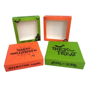Boîte d'<span class=keywords><strong>emballage</strong></span> de biscuits aux pépites de chocolat Hallowmas Boîte de papier enduit de barre de <span class=keywords><strong>Toblerone</strong></span> au beurre d'arachide avec fenêtre découpée - Product Image 1
