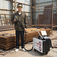 Machine de nettoyage au laser pulsé portable pour l'élimination des graffitis, la restauration des murs en pierre et en briques, et la restauration des bâtiments historiques