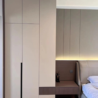 Armoire avec poignées, minimaliste, MDF, beige, chambre à coucher, métal marine, marbre crème, charbon de bois