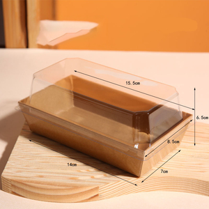 Bx2 100 cái hộp đựng thức ăn có nắp đậy charcuterie kraft giấy Bao bì hộp bánh sandwich - Product Image 4