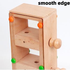 Juguete de madera clásico para estimular la mente, juego de cuentas coloridas que caen, juegos de mesa portátiles de viaje, juguetes de regalo - Product Image 4