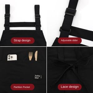 Tablier à bavette hydrofuge à impression simple mode Polyester à manches ménage cuisine travail nettoyage mariages <span class=keywords><strong>chefs</strong></span> de noël - Product Image 3