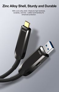 Bán buôn A154 USB3.1-A để Loại-C cáp sợi quang 10Gbps truyền HD kết nối dữ liệu Cáp USB cho hệ thống hội nghị - Product Image 6