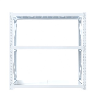 金属搁板单元车库搁板车间储物黑色可调搁板带挡板 - Product Image 3