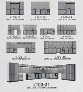 Banco de trabajo de garaje de almacenamiento de metal para reparación de automóviles de alta resistencia, combinación de herramientas de taller de alta resistencia, gabinete, sistema de almacenamiento de garaje - Product Image 2