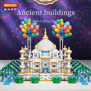 Moyu MY92001 92025 Taj Mahal สีชมพูปราสาทหิมะน้ำแข็งในฝันสวนโลกที่มีชื่อเสียงทางประวัติศาสตร์สถานที่สำคัญทางสถาปัตยกรรมอาคาร - Product Image 2
