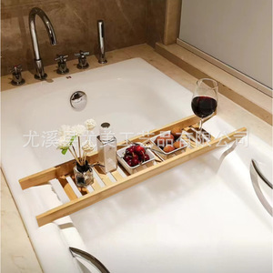 Étagère de rangement multifonctionnelle pour salle de bain, étagère de rangement en bois pour baignoire, étagère de rangement pour toilettes, étagère décorative pour salle de bain d'hôtel - Product Image 4