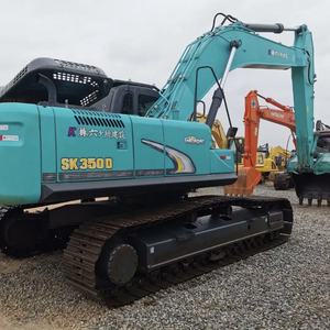 Excavatrice sur chenilles hydraulique de grande taille Kobelco SK350 d'occasion, modèle 2020, 35 tonnes, avec moteur, pompe et transmission haute performance - Product Image 1