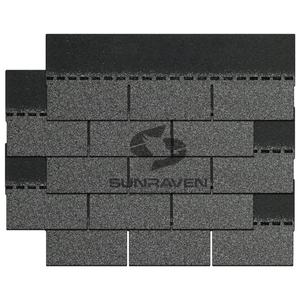 Bardeaux en fibre de verre d'asphalte mosaïque à 3 onglets du fabricant pour la toiture de l'hôtel - Product Image 4