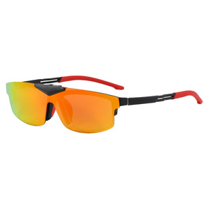 TR90 Polarized Flip Top Sunglasses UV400 TAC Lens Cycling Outdoor Sports Unisex <b>Black</b> <b>Frame</b> - Product Image 3