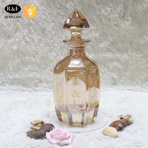 Ml 150ml Octágono attar botella de vidrio de perfume de recubrimiento de color botella decorativa - Product Image 3