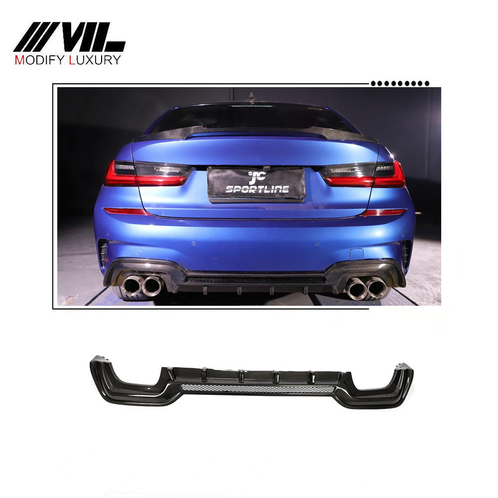 Задний диффузор из углеродного волокна G20 для BMW G20 330i M340i седан 2019-2020