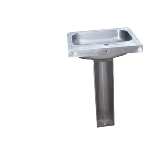 Lavabo Cuadrado de Acero Inoxidable Changwang, Lavabo de Baño para Exteriores con Doble Orificio - Product Image 1