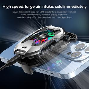 Refroidisseur de téléphone portable Memo DLA8 RGB avec clip arrière, refroidissement rapide, ventilateur de refroidissement pour jeux mobiles - Product Image 6