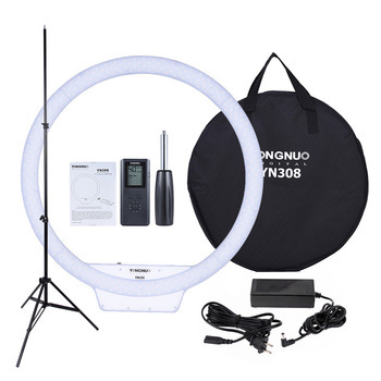 Professional Yongnuo YN308 Photo Studio Ring Light Bi-color Dimmable 308 LEDS Ring Light for Make up Camera Photography