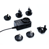   Adaptateur secteur universel interchangeable CE KC PSE SAA 5V 9V 12V 24V 48V 36W détachable AC DC