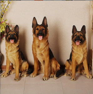 Réaliste berger allemand loup chien Sculpture Animal chien Statue en fibre de verre matériel artificiel pour la décoration extérieure intérieure - Product Image 5