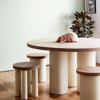 Établi nordique ovale en bois massif, réunion créative, longue table de négociation, table de bureau simple et moderne