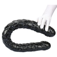 Dildo de PVC de doble cabeza con diseño de escamas de pez ultra largas y ultra grandes, tapón anal de doble cabeza, juguete sexual para adultos, SM, lesbianas.
