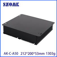 SZOMK AK-C-A50 boîtier de Mini ordinateur en aluminium, Extrusion de réseau personnalisé, 53x212x200mm