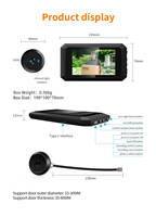 Cámara Espía Oculta con Pantalla Grande de 4.0 Pulgadas, Visor Digital HD de 2.0MP para Puerta, 120° °   Cámara de Visión Nocturna Gran Angular con Carga Tipo-C