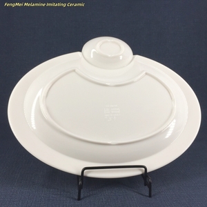 Thân Thiện Với Môi Không Thể Phá Vỡ Melamine Hình Bầu Dục Bữa Ăn Tối Tấm Máy Rửa Chén An Toàn Phục Vụ Chip Snack Tấm Lưới immitating Gốm Nhựa - Product Image 4