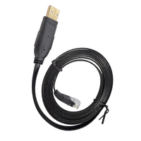Cable de consola USB de 6 pies, adaptador serie RJ45 blindado con trenzado chapado en oro, compatible con router/switch para NETGEAR Windows/Linux, negro