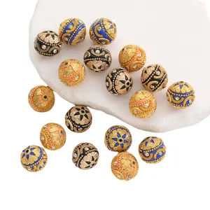 18mm perline Nepal sciolte Golden Totem senso avanzato Set ceramica fanghi fai da te accessori di perline fatti a mano