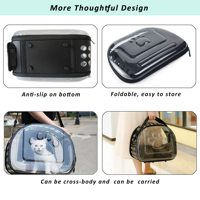 Vente en gros d'usine sac à dos de transport pour animaux de compagnie capsule spatiale conception de mousse transparente fermeture éclair portable en cuir PU EVA transportant des chats chiots