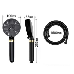 Pommeau de douche portable avec filtre remplaçable, jet de pluie réglable, rond, HS3690 - Product Image 2