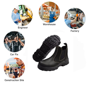 <span class=keywords><strong>Bottes</strong></span> Chelsea de Sécurité Homme S3 en Cuir de Vachette Véritable avec Coque en Acier, Anti-Perforation, pour le Travail et la Construction - Product Image 5