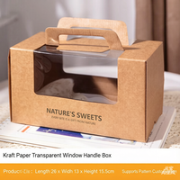 Boîte cadeau rectangulaire en carton ondulé personnalisée avec fenêtre et poignée, écologique, vente en gros, recyclable, emballage cadeau de détail, luxe personnalisé DAKE