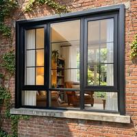 Fenêtre à battant en aluminium à rupture de pont thermique sur mesure, insonorisée, à économie d'énergie, avec double vitrage inclinable et pivotant pour maison