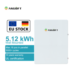 Baterías de Iones de Litio Lifepo4 en Stock en la UE, 51.2V 48V 5Kwh 10Kwh 15Kwh 100Ah 200Ah 300Ah, Batería de Energía Solar de Pared para Uso Doméstico - Product Image 1