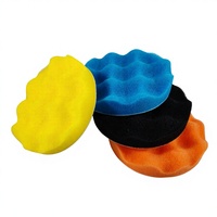 LEWELL Tampons de polissage en mousse à motif gaufré de 3 pouces pour le detailing automobile, éponge de nettoyage de voiture, vente en gros