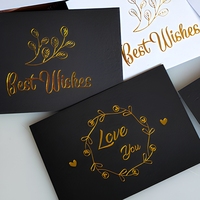 Mini cartes de vœux en aluminium, fournitures de fête, cartes de remerciement, décorations de boîtes cadeaux, accessoires de fête avec logo personnalisé