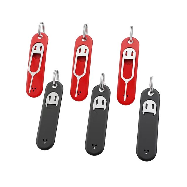 Creative Sports Design Anti-loss Mobile Phone SIM Card Needle Case Protective Silicone Key Chain SIM Ejector Tool