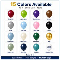 Lot de 100 ballons en latex turquoise de 12 pouces, idéal pour les anniversaires, les révélations de sexe et les décorations de mariage