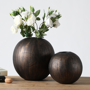 Vente en gros de <span class=keywords><strong>Vase</strong></span> artisanal en résine, Art décoratif de luxe pour la maison, <span class=keywords><strong>Vase</strong></span> à fleurs de Table ronde - Product Image 1
