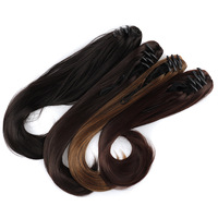 Extensions de cheveux pour queue de cheval à pince synthétique pour femmes de 18 pouces Extensions de cheveux pour queue de cheval à pince ondulée