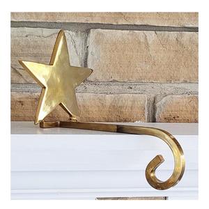 Cheap Price Best Seller Brass <b>Star</b> Stocking Holder for Christmas <b>Gifts</b> Latest Design Aluminium Deer Stocking Holder - Product Image 1