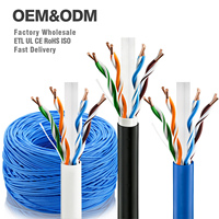 Cable Cat 5e para Exteriores de Cobre 24AWG 2 Pares 4 Pares 305M 1000ft PVC 0.5 UTP Cat5 Cat 5e Cat 6a 100m Pasa la Prueba Puro Snake 8 Canales Cat6a